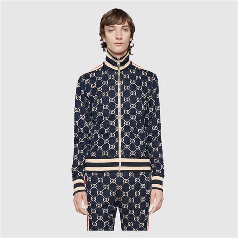 men's designer gucci tracksuits|gucci gg jacquard tracksuit.